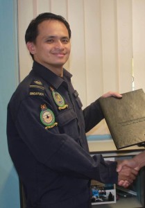 Receiving award during my airforce days